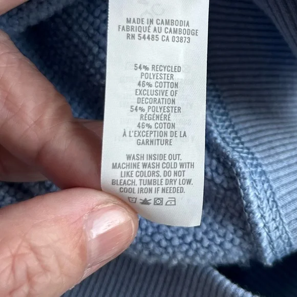 Aerie Oversized Periwinkle Blue Sweatshirt - Picture 8 of 8